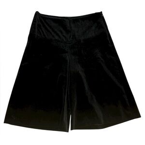 Sara Jane by Sara Campbell Wide Leg High Rise Black Velvet Culotte Size 6